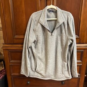 Croft & Barrow Gray Zip Up Sweater with Relaxed Fit